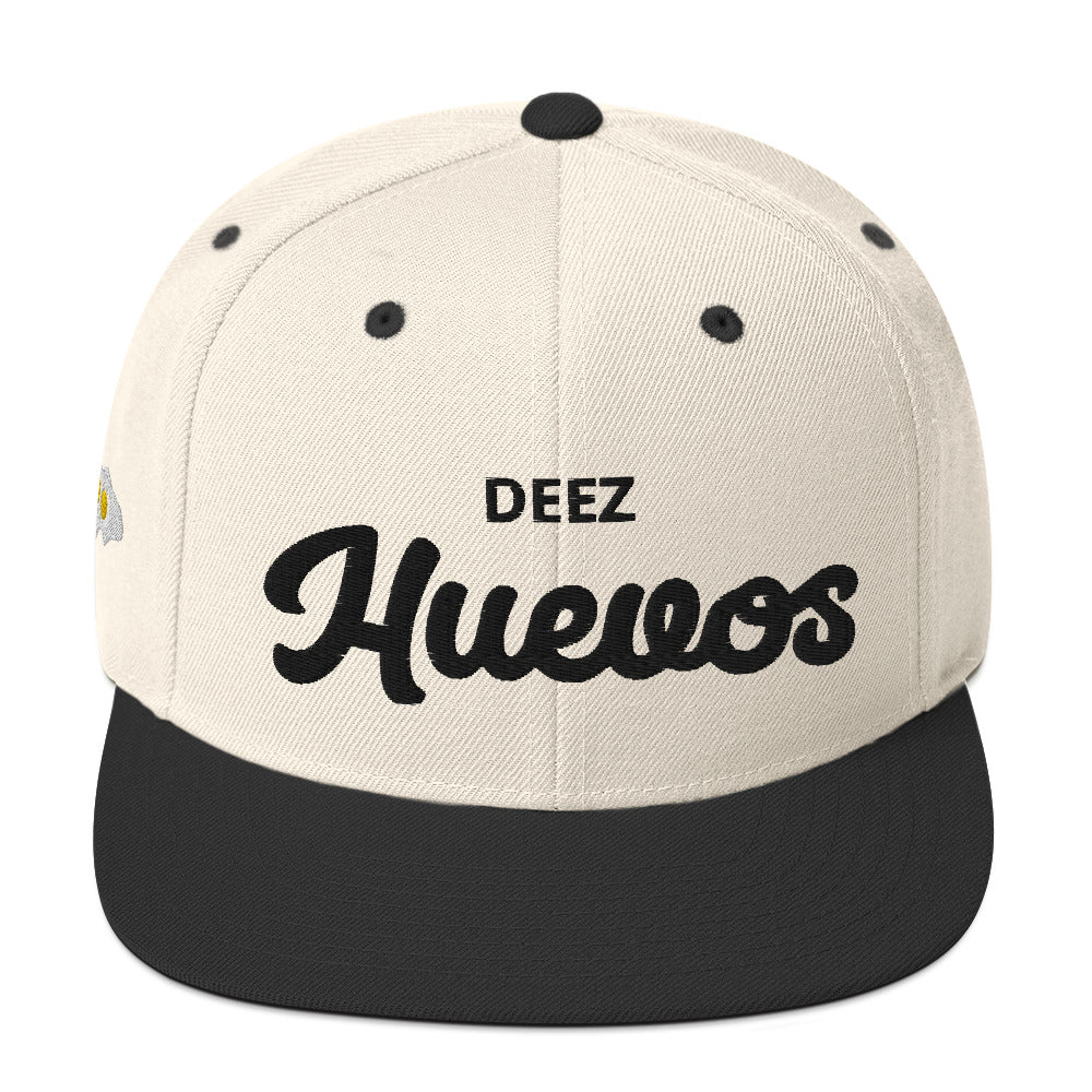 Deez Huevos Snapback - Black Stitching