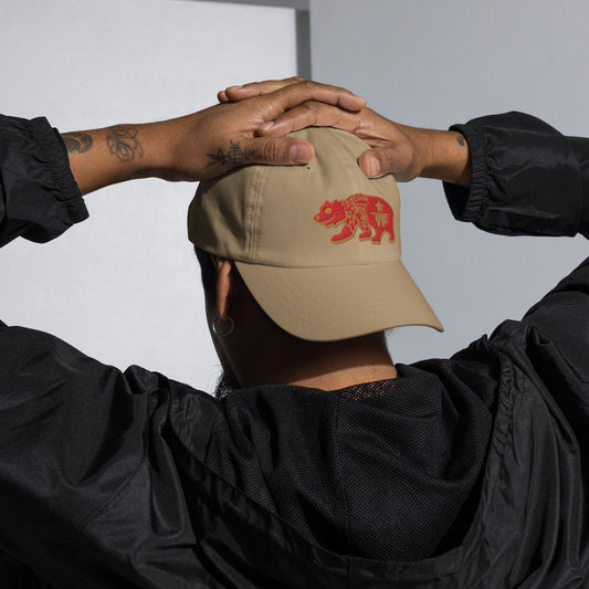 Young Frank Cali Bear Dad hat - Khaki