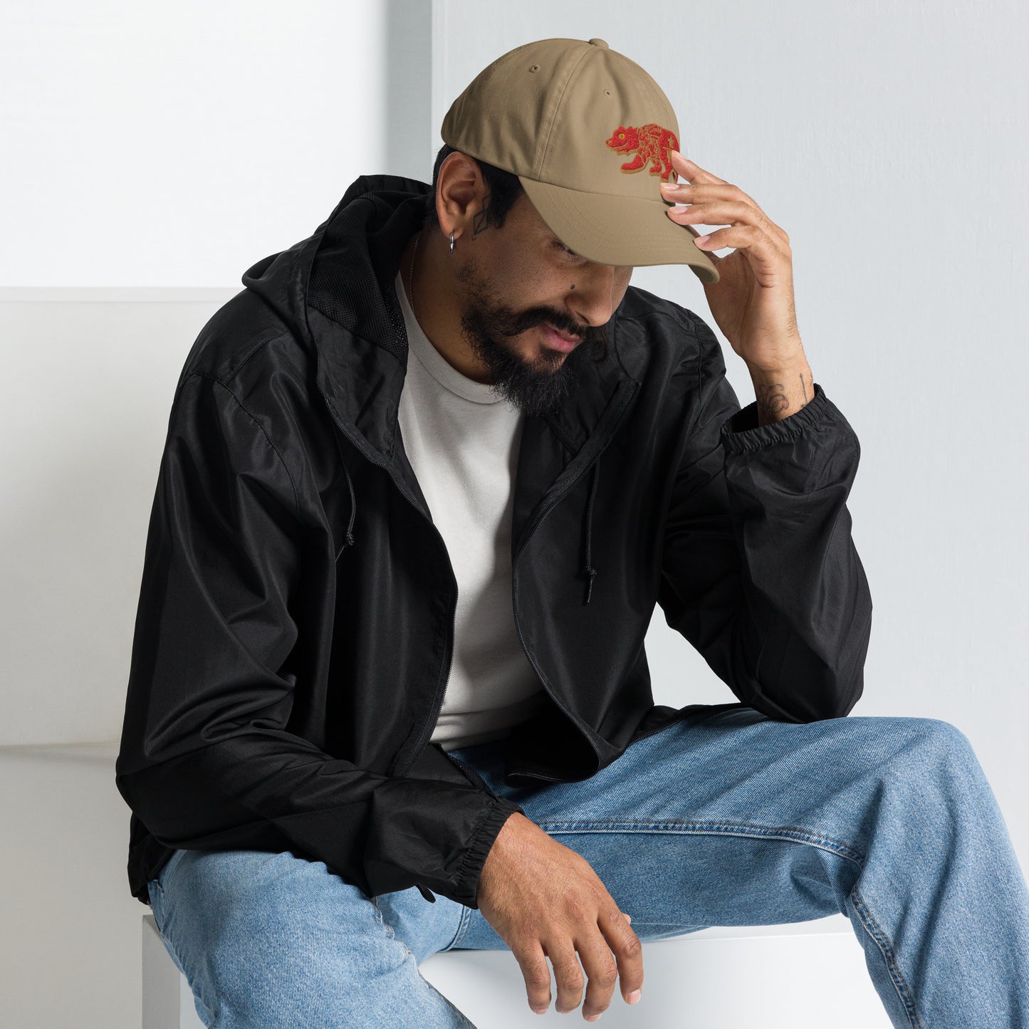 Young Frank Cali Bear Dad hat - Khaki