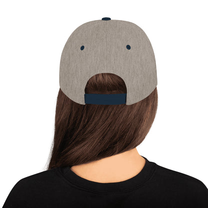 Young Frank Cali Bear Snapback Hat - Blue and Grey