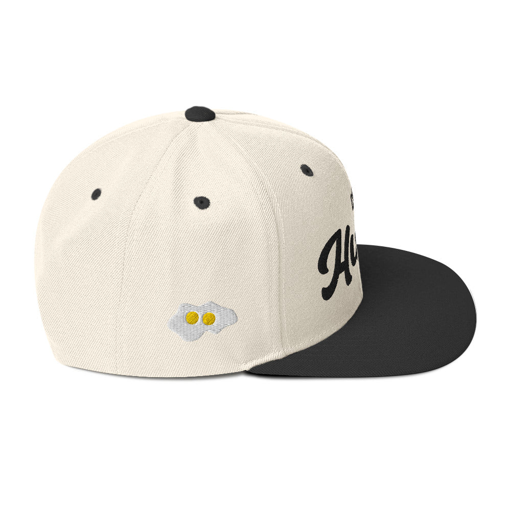 Deez Huevos Snapback - Black Stitching