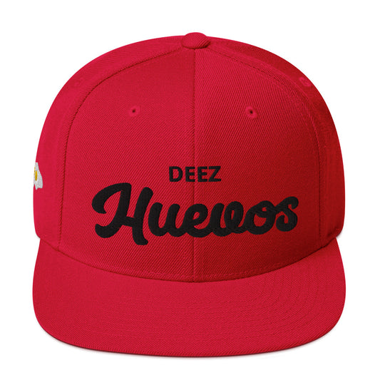 Deez Huevos Snapback - Black Stitching